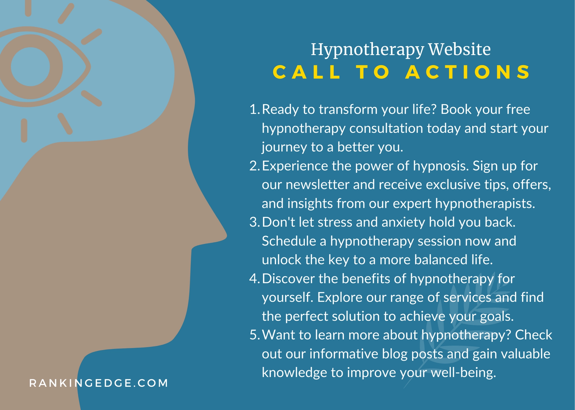 hypnotherapy call to actions